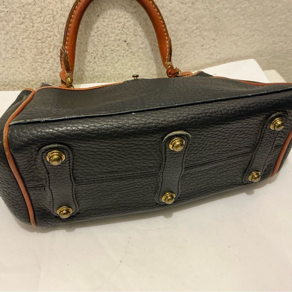 Dooney & Bourke Essex all weather Black and Tan Satchel - Picture 6 of 9